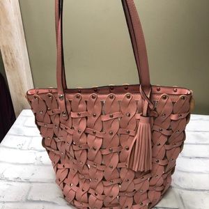 PATRICIA NASH Mizzana Tote Bag Braided Pink $299